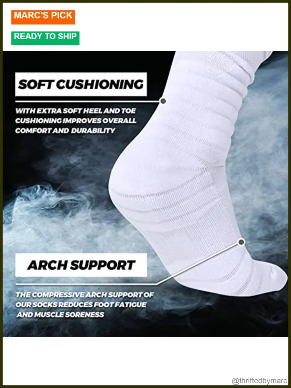 Scrunch Football Socks Ultra Long Combed Cotton Ankle Support Padded Knee High